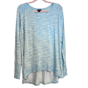 Champion Womens Tunic Tee XL Blue jewel Long Sleeve High Low Crew Neck